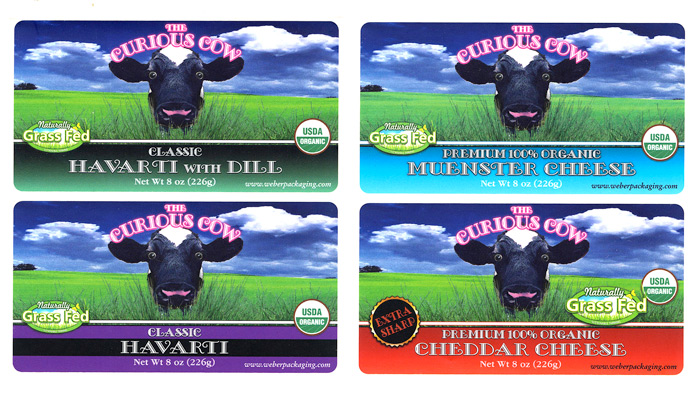 Curious Cow cheese labels